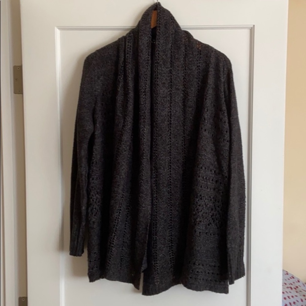 5/$25 Karen Scott Cardigan Size M Charcoal